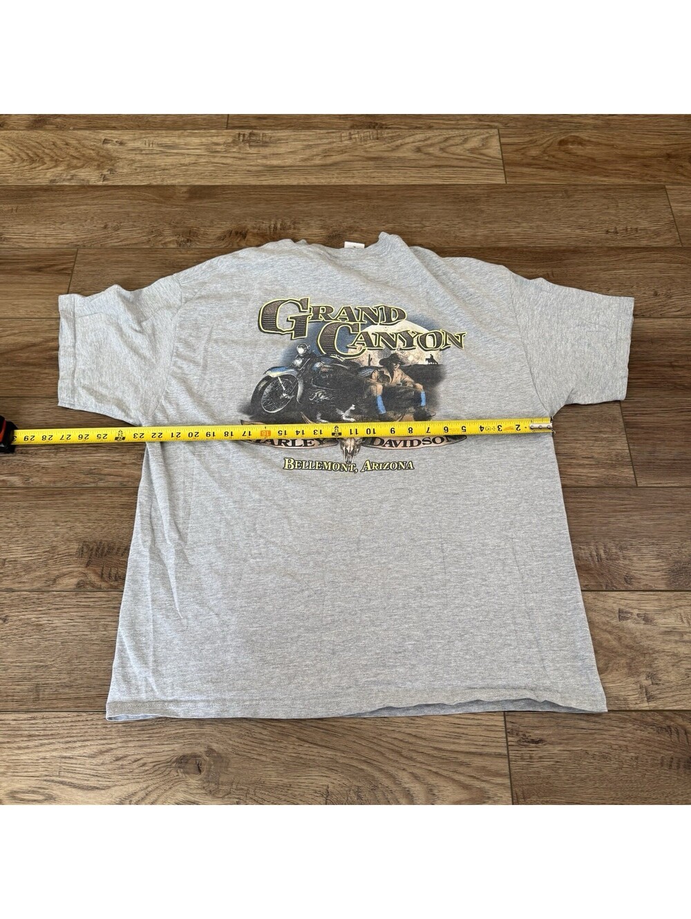 Harley Davidson 2007 Grand Canyon Y2K Shirt XL Gray Skull - Picture 7 of 10